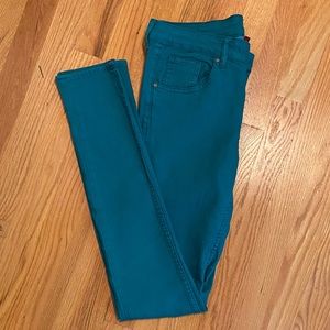 H&M teal skinny jeans